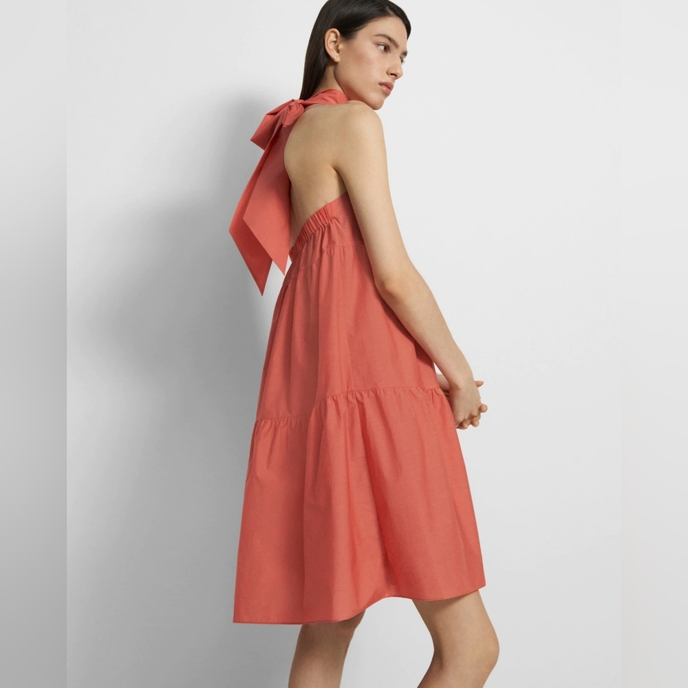 Theory Coral Midi Dress